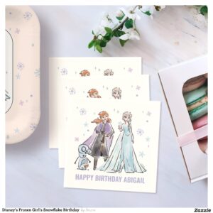 Disney's Frozen Girl's Snowflake Birthday Napkins