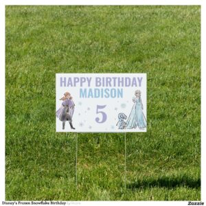 Disney's Frozen Snowflake Birthday Sign