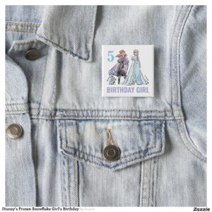 Disney's Frozen Snowflake Girl's Birthday Button