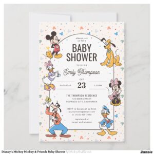 Disney's Mickey Mickey & Friends Baby Shower Invitation