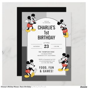 Disney's Mickey Mouse Boy's Birthday Invitation