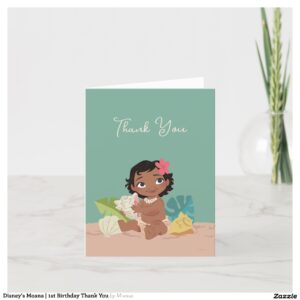 Disney's Moana 1st Birthday Thank You
