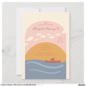 Disney's Moana The Ocean is Calling Birthday Invitation