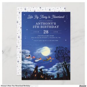 Disney's Peter Pan Neverland Birthday Invitation