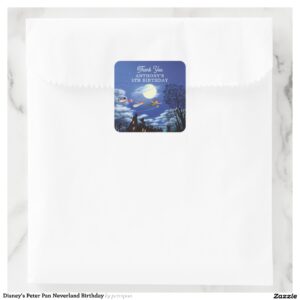 Disney's Peter Pan Neverland Birthday Square Sticker