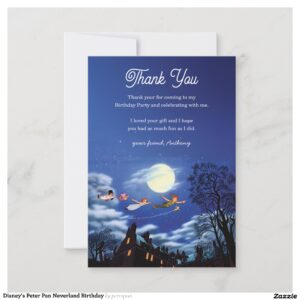 Disney's Peter Pan Neverland Birthday Thank You Card