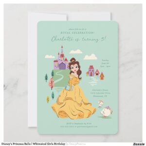 Disney's Princess Belle l Whimsical Girls Birthday Invitation