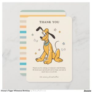 Disney's Tigger Whimsical Birthday Thank You Card