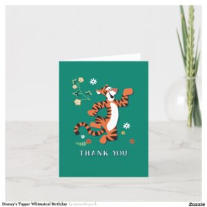 Disney's Tigger Whimsical Birthday Thank You Card