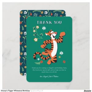 Disney's Tigger Whimsical Birthday Thank You Card