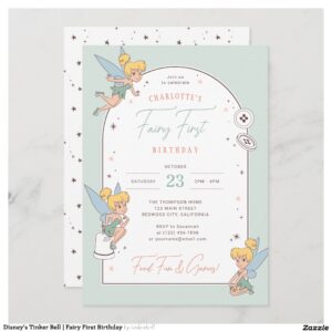 Disney's Tinker Bell Fairy First Birthday Invitation