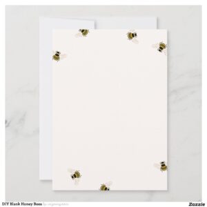 DIY Blank Honey Bees Invitation