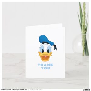 Donald Duck Birthday Thank You