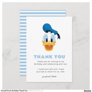 Donald Duck Birthday Thank You