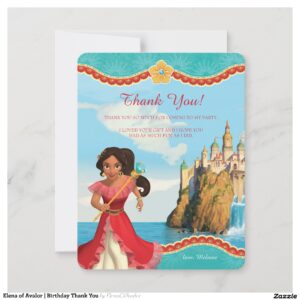 Elena of Avalor Birthday Thank You