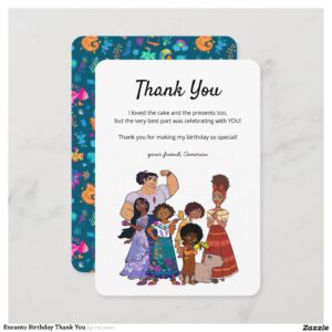 Encanto Birthday Thank You Invitation