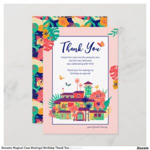 Encanto Magical Casa Madrigal Birthday Thank You Invitation