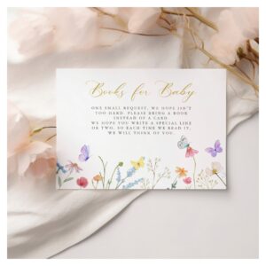 Enchanted Butterflies Floral Books For Baby Enclosure Card