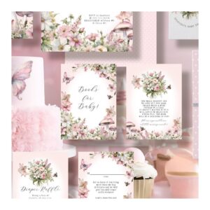 Enchanted Fairy Bee Floral Girl Books for Baby Enclosure Card