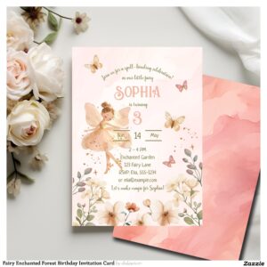Fairy Enchanted Forest Birthday Invitation Card