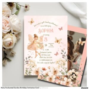 Fairy Enchanted Garden Birthday Invitation Card