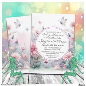 Fairy Garden Baby Shower Invitation