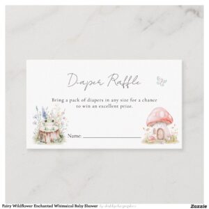 Fairy Wildflower Enchanted Whimsical Baby Shower Enclosure Card