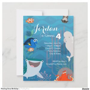 Finding Dory Birthday Invitation
