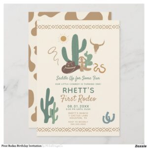 First Rodeo Birthday Invitation