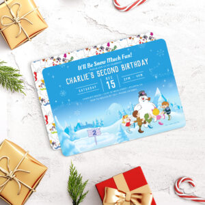 Frosty the Snowman? Winter Birthday Invitation