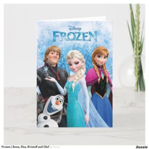 Frozen Anna, Elsa, Kristoff and Olaf Card