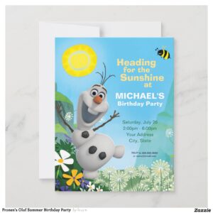 Frozen's Olaf Summer Birthday Party Invitation