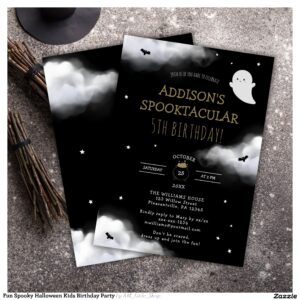 Fun Spooky Halloween Kids Birthday Party Invitation