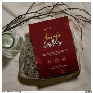 Galm Day Floral Birthday Invitation