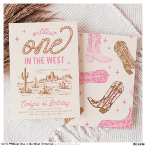 Girl's Wildest One in the West Invitation
