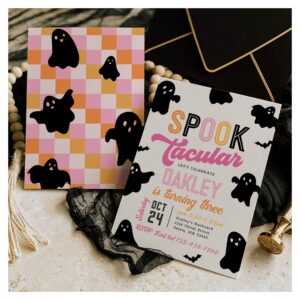 Girly Spooktacular Halloween Birthday Invitation