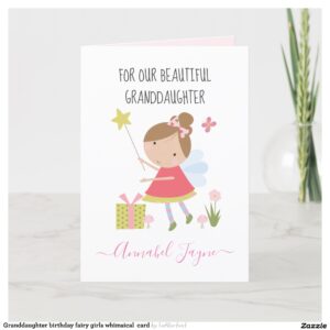Granddaughter birthday fairy girls whimsical card