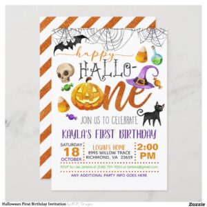 Halloween First Birthday Invitation