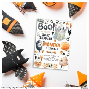 Halloween Spooky Ghost Birthday Invitation