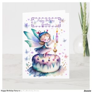 Happy Birthday Fairy 01 Card