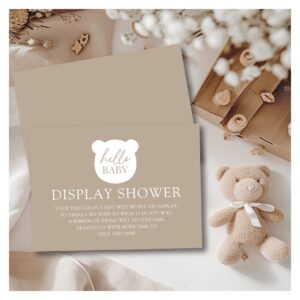 Hello Baby Bear Display Shower Enclosure Card