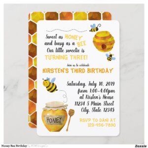 Honey Bee Birthday Invitation