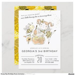 Honey Bee Birthday Party Invitation