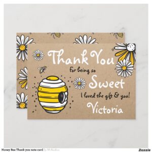 Honey Bee Thank you note card