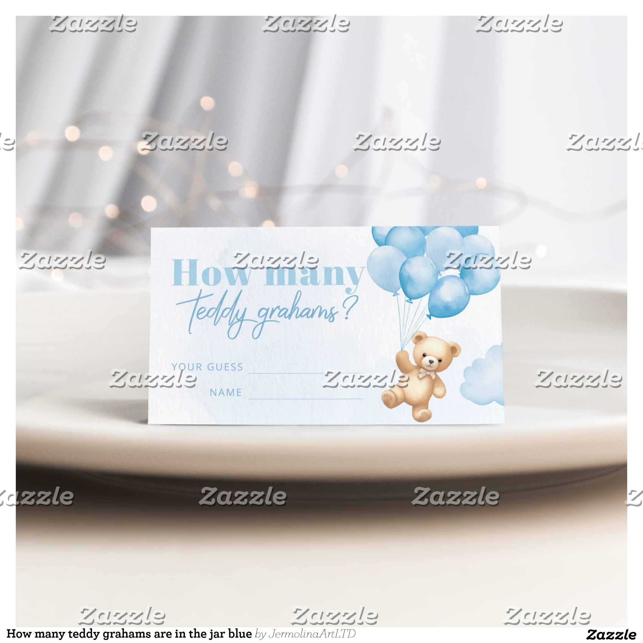 How many teddy grahams are in the jar blue enclosure card