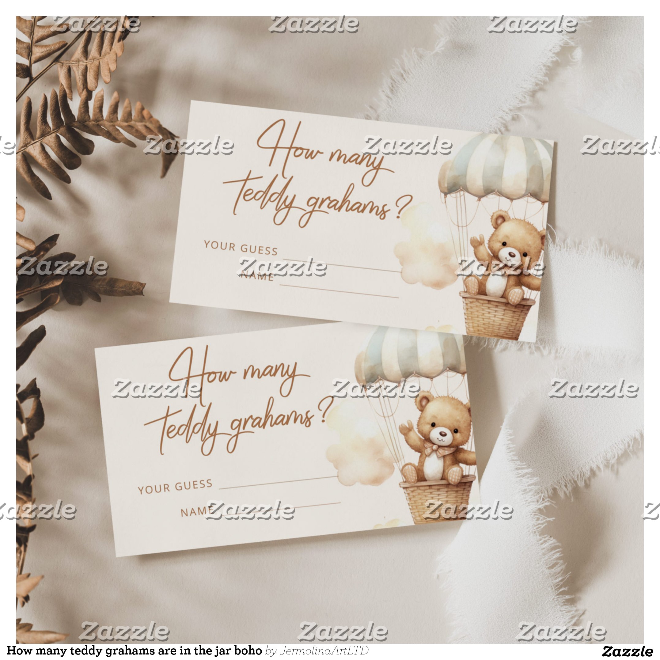 How many teddy grahams are in the jar boho enclosure card