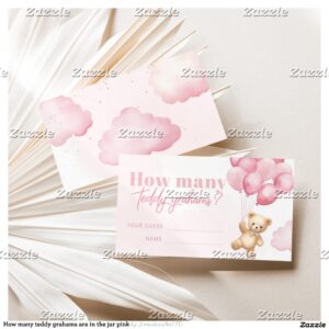 How many teddy grahams are in the jar pink enclosure card