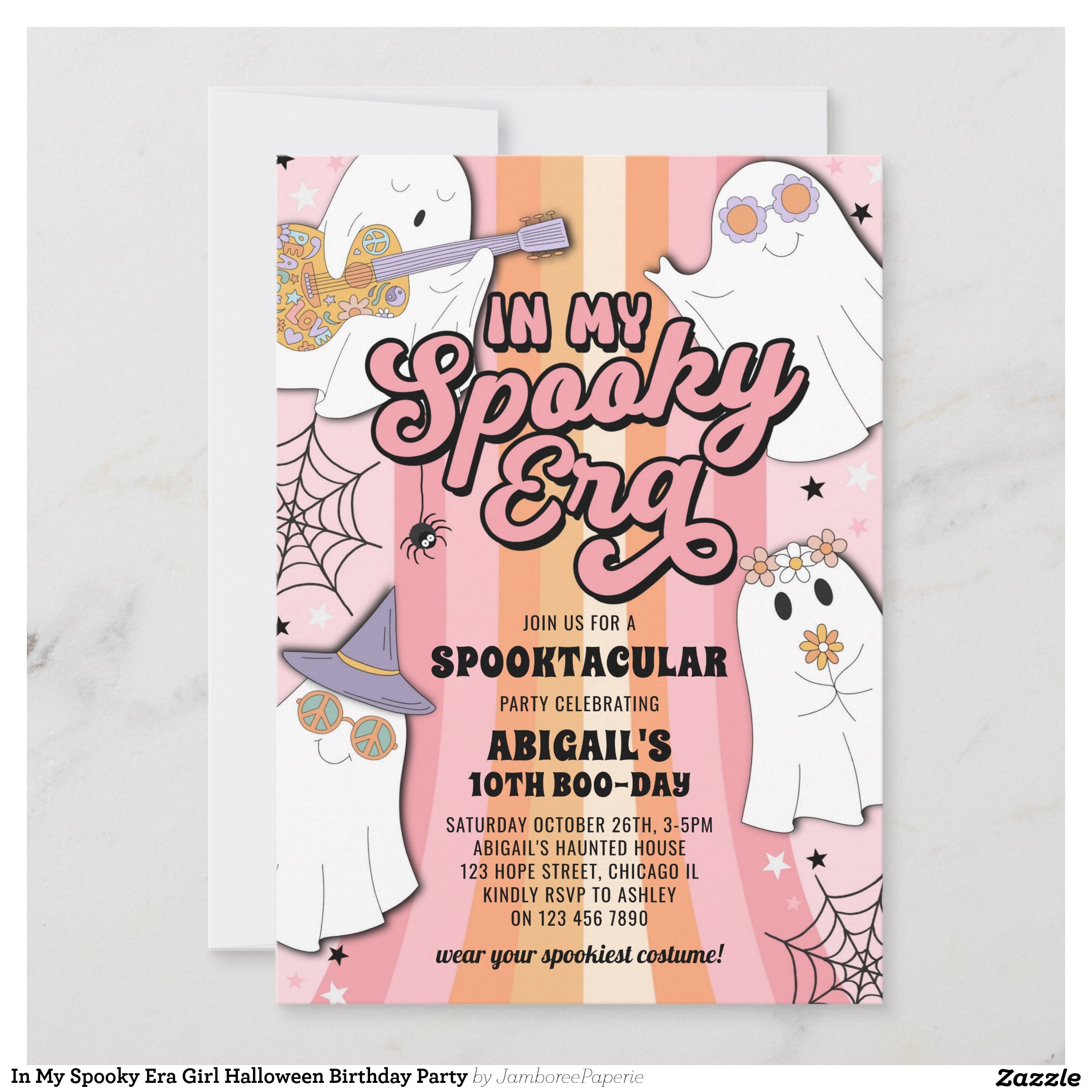 In My Spooky Era Girl Halloween Birthday Party Invitation