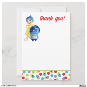 Inside Out Birthday Thank You Card