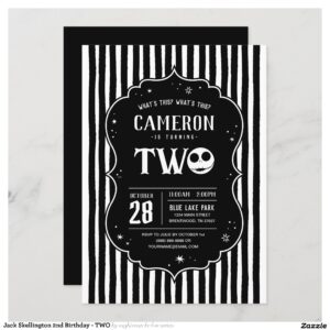 Jack Skellington 2nd Birthday - TWO Invitation